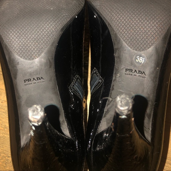 PRADA Booties, black patent leather, 38.5 - Picture 5 of 8